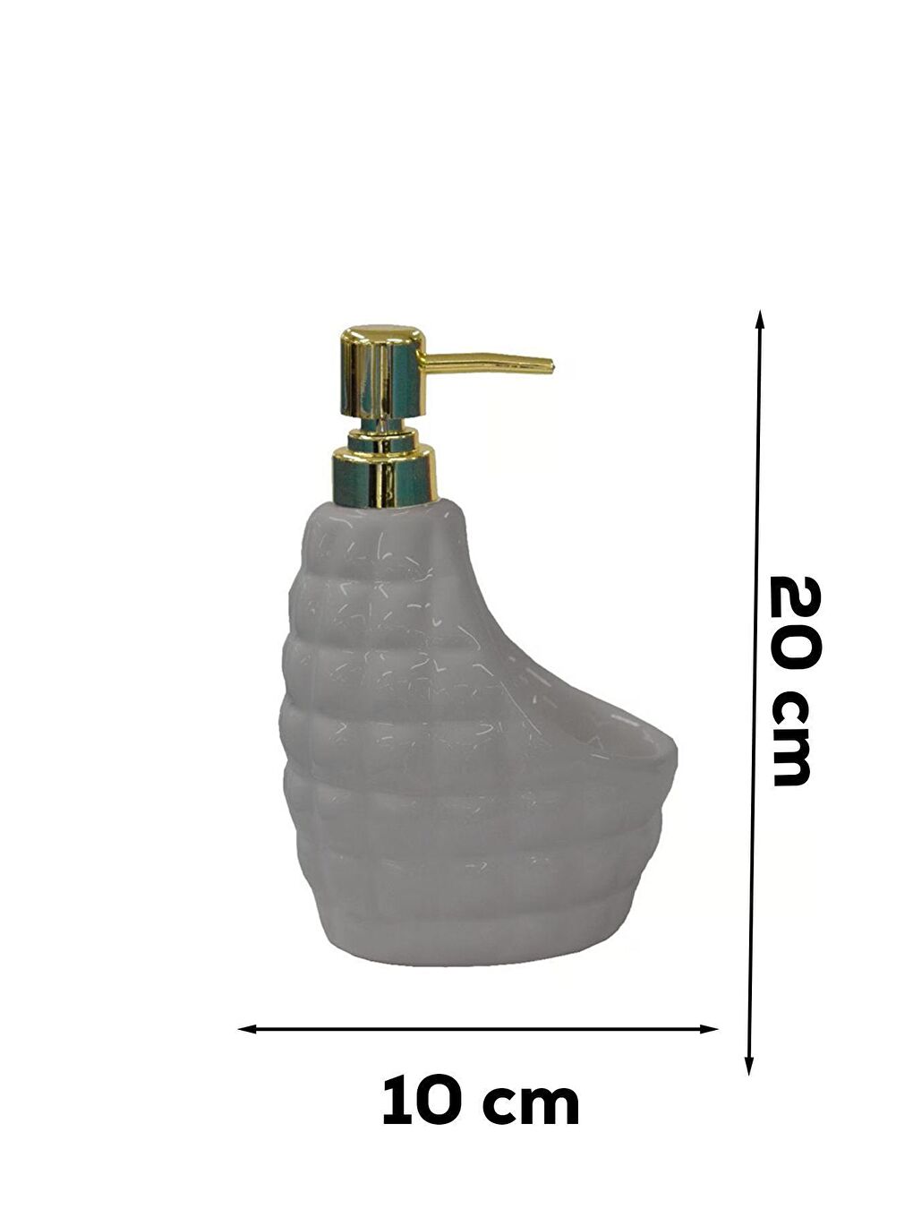 Porsima Antrasit 3121 Desenli Porselen Sıvı Sabunluk - Süngerlikli Banyo Mutfak Sabunluğu - 800 cc - 1