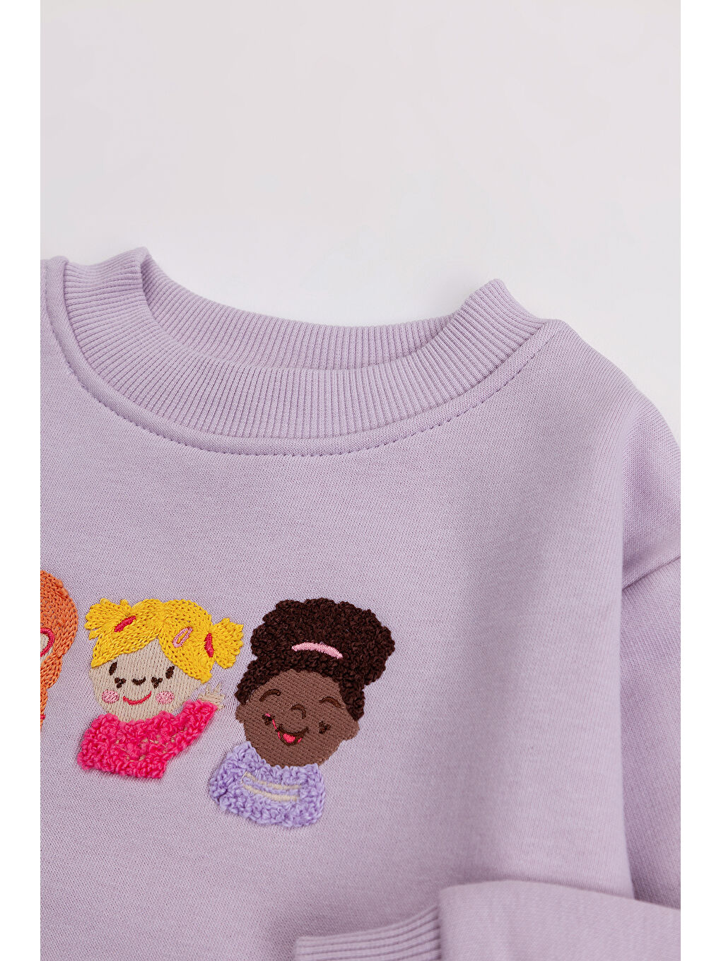 MİSSTUFFY Lila Kız Çocuk 2'li Paket Basic Sweatshirt - 5