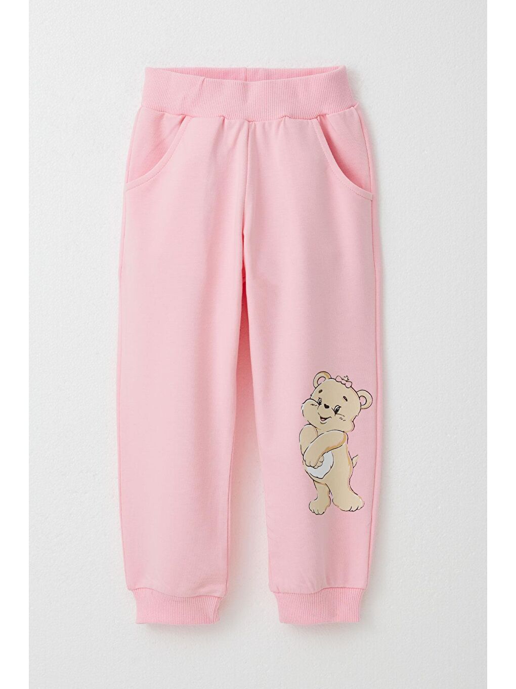 Kız Bebek Eşofman Takım Eğlenceli Ayıcıklar Baskılı Pembe (1.5-2 Yaş)-2