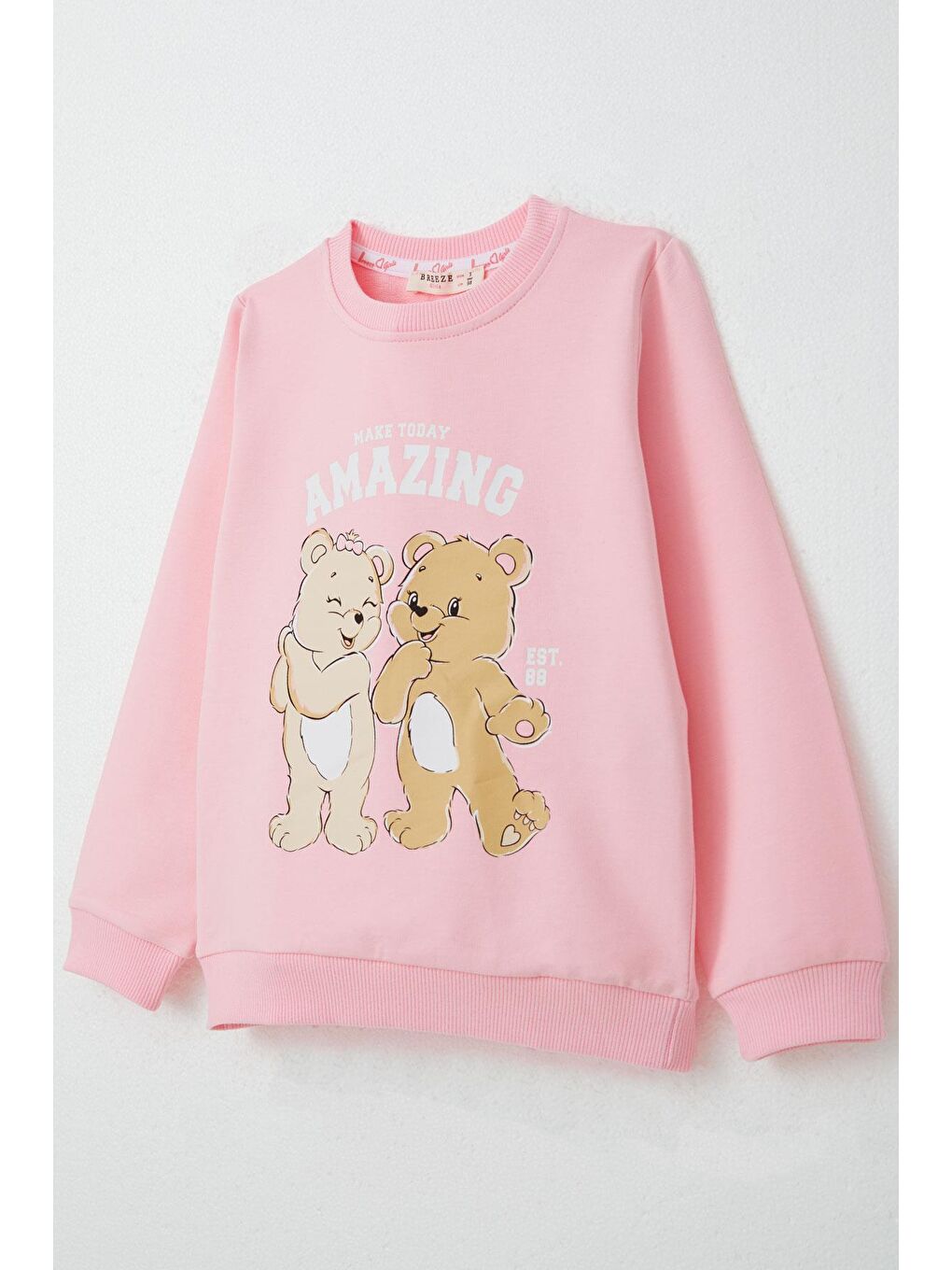 Kız Bebek Eşofman Takım Eğlenceli Ayıcıklar Baskılı Pembe (1.5-2 Yaş)-5