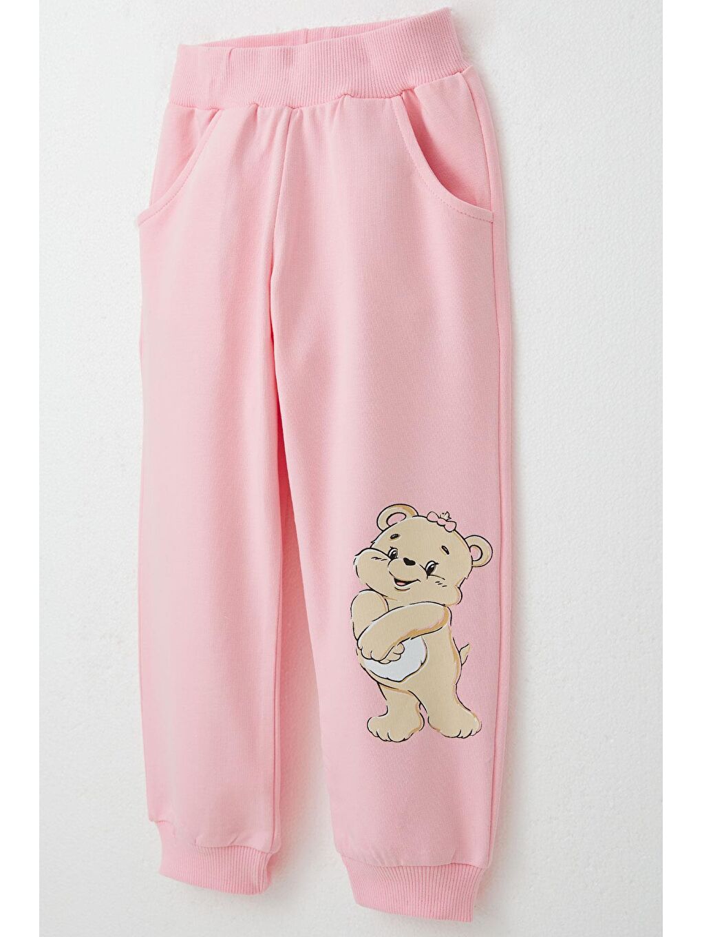 Kız Bebek Eşofman Takım Eğlenceli Ayıcıklar Baskılı Pembe (1.5-2 Yaş)-6