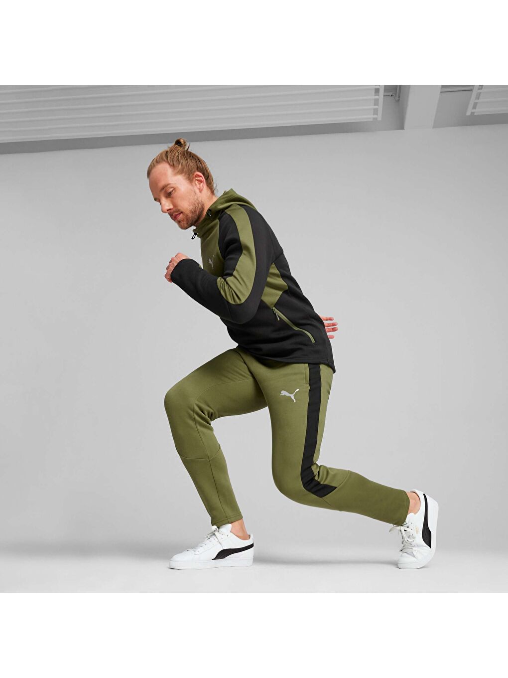 Yeşil EVOSTRIPE Erkek Eşofman Altı-3