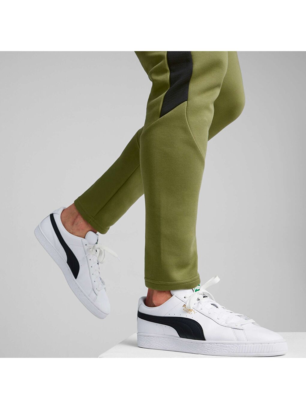 Yeşil EVOSTRIPE Erkek Eşofman Altı-5