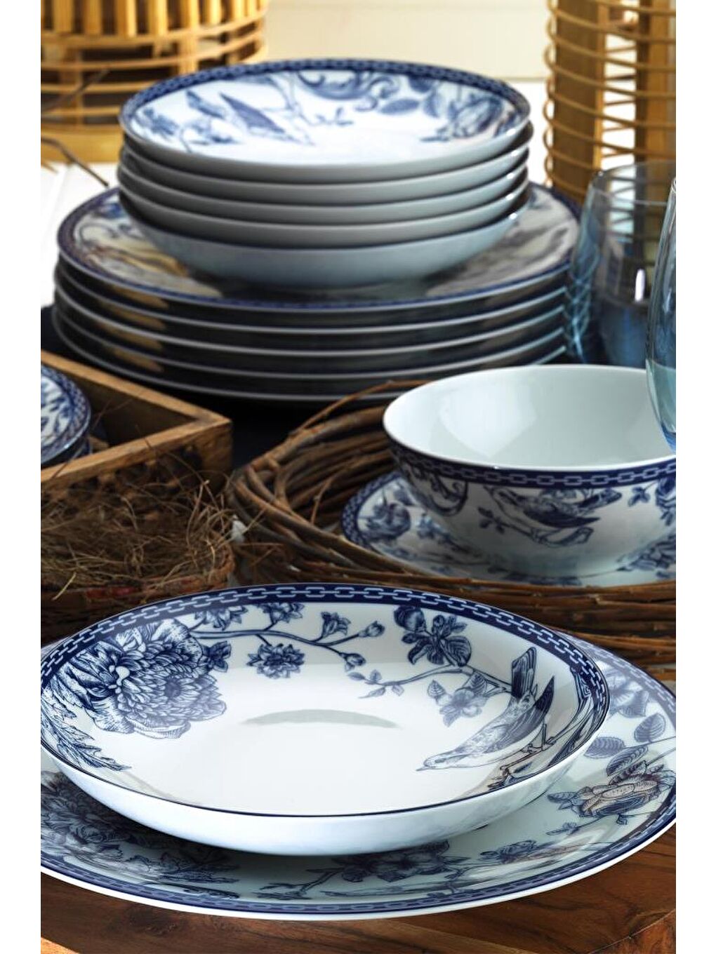 Mavi Bleu Blanc 24 Parça 6 Kişilik Yemek Takımı 939016 ZG24Y2420939016-1