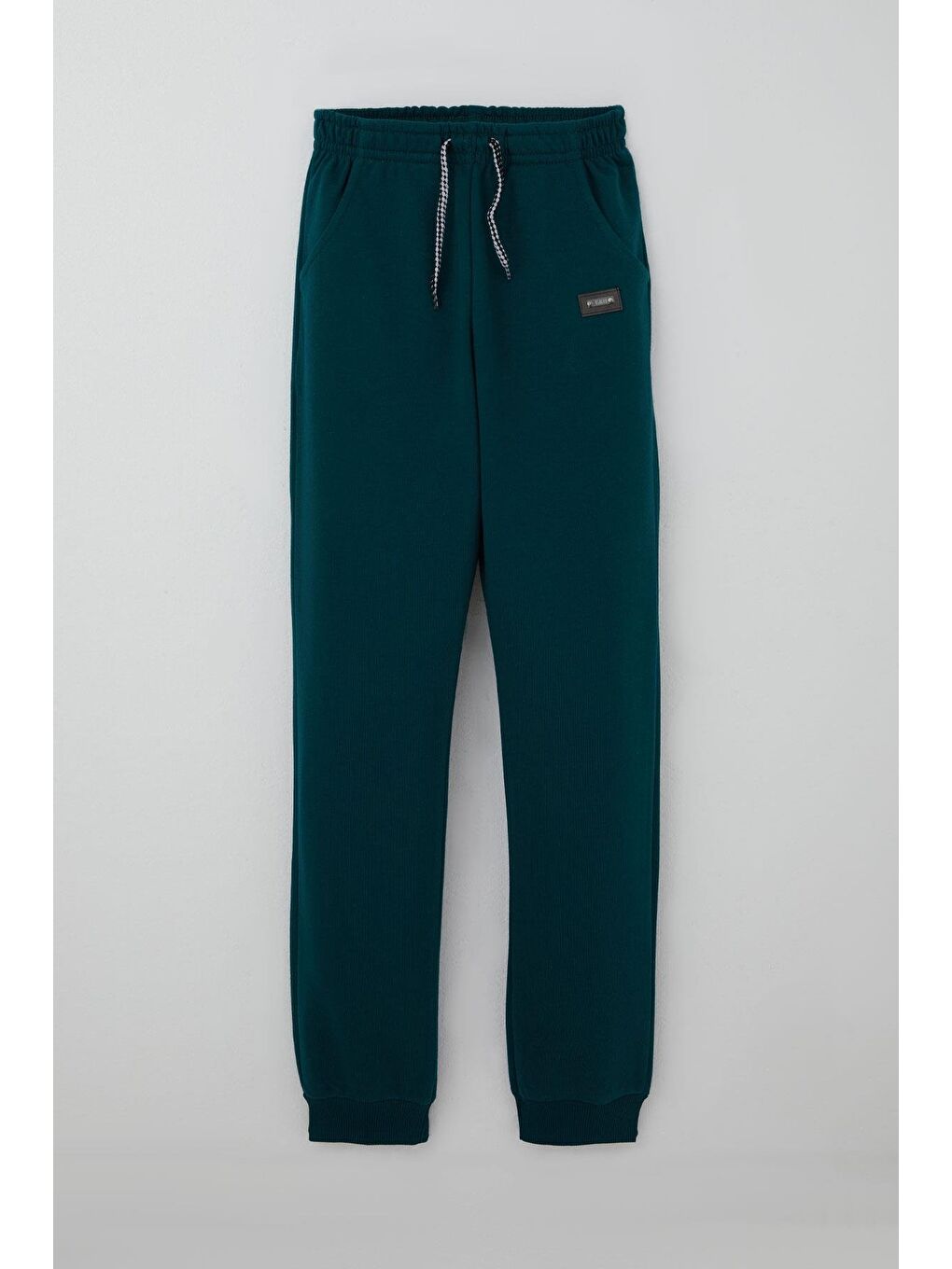 Erkek Çocuk Eşofman Altı Bağcık Aksesuarlı Arma Detaylı Cepli Petrol Yeşili (11-14 Yaş)