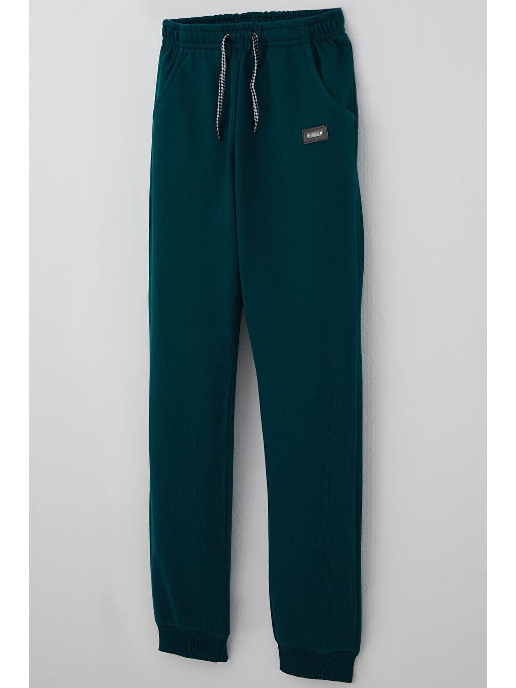 Erkek Çocuk Eşofman Altı Bağcık Aksesuarlı Arma Detaylı Cepli Petrol Yeşili (11-14 Yaş)-2