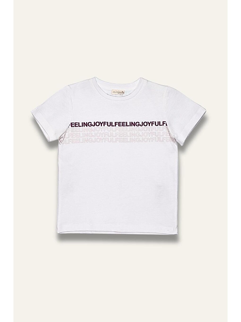 Erkek Bebek Baskılı T-Shirt - Ekru