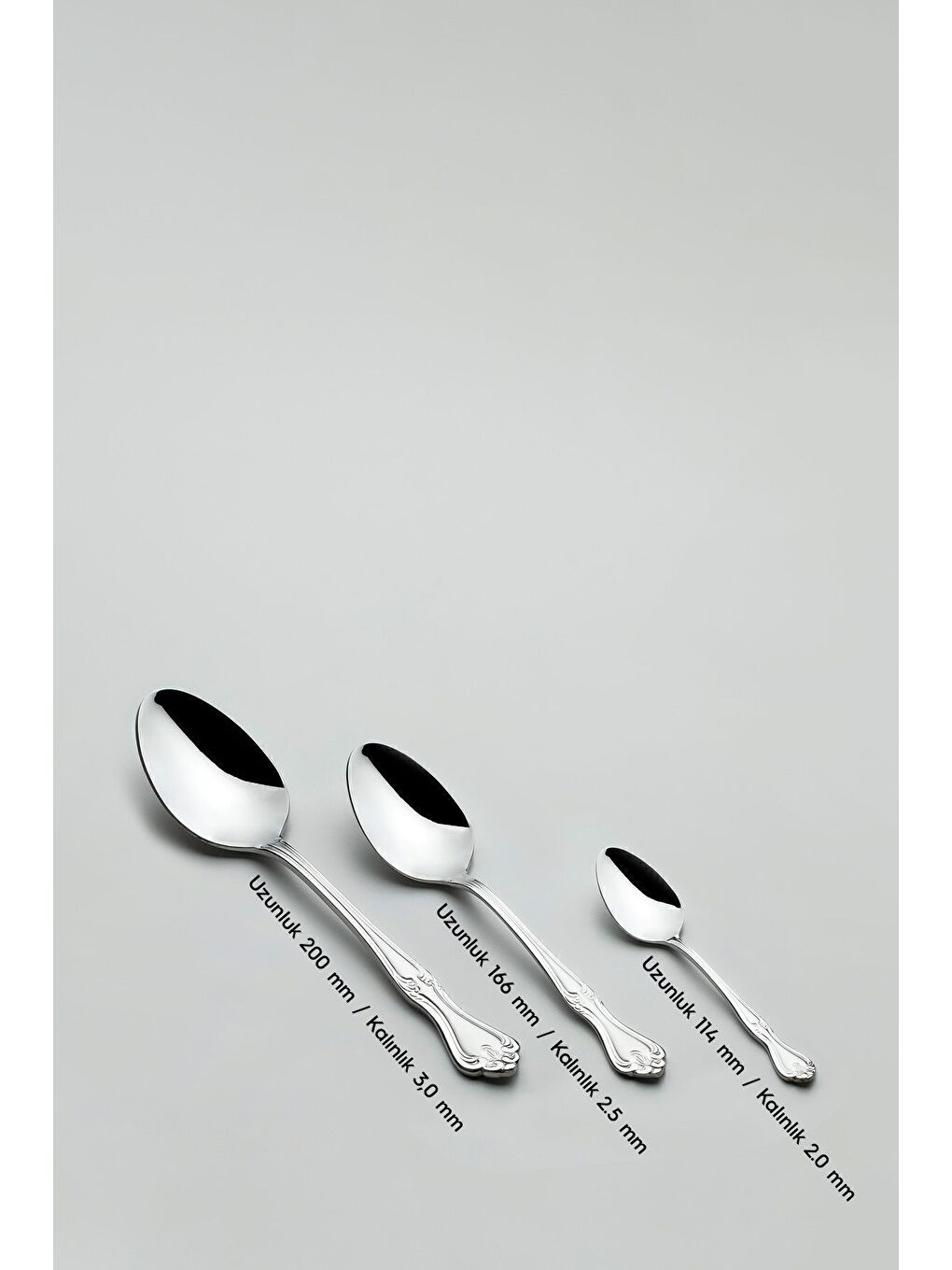 Gri Lalezar Saten 12 Kişilik 84 Parça Deri Kutulu Çatal Kaşık Bıçak Takımı-6