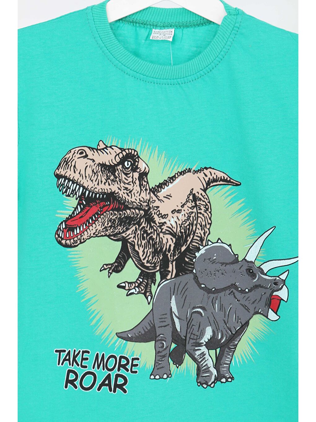 Yeşil Erkek Çocuk Yesil Baskılı Kısa Kollu T-Şhirt - 27384-1