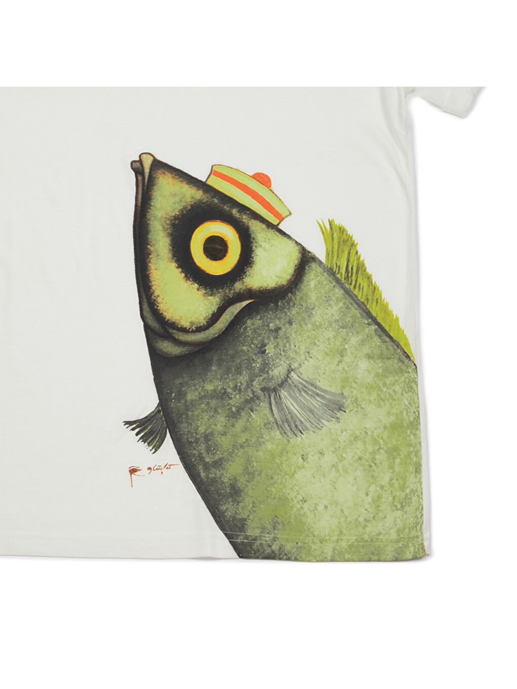 Beyaz Pistachio Erkek Tişört-2