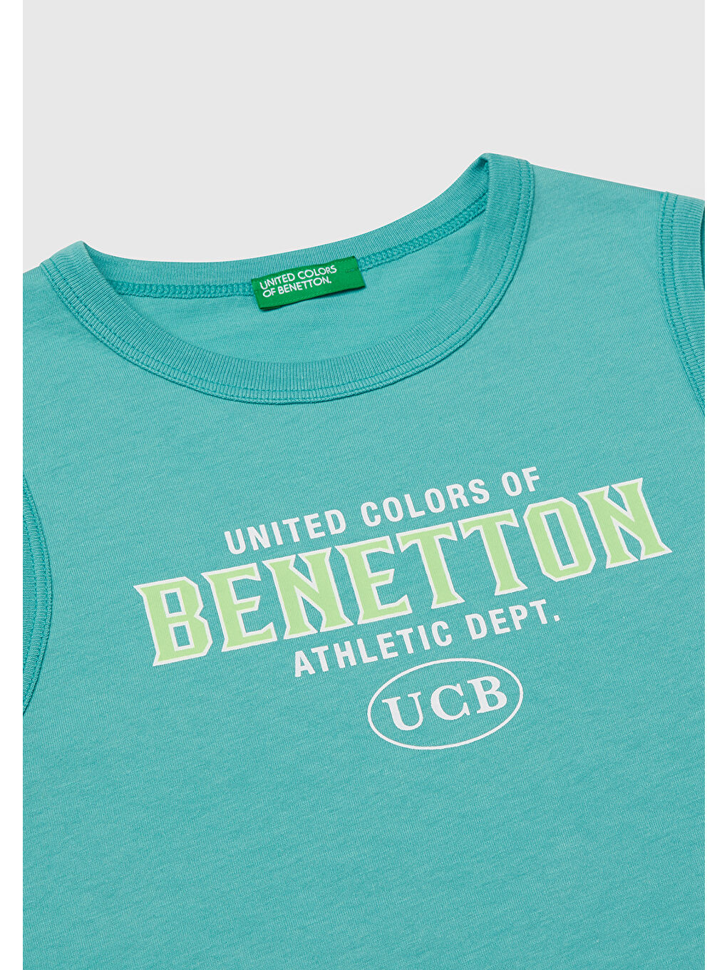 Erkek Çocuk Mint Yeşili Benetton Logo Baskılı Atlet-2