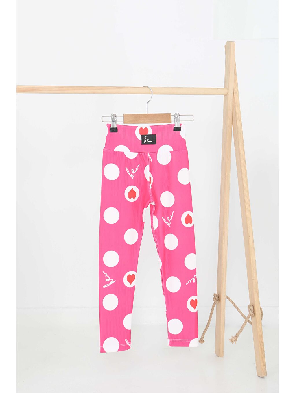 Fuşya Kız Çocuk Fusya Baskılı Armalı Tayt - 27201