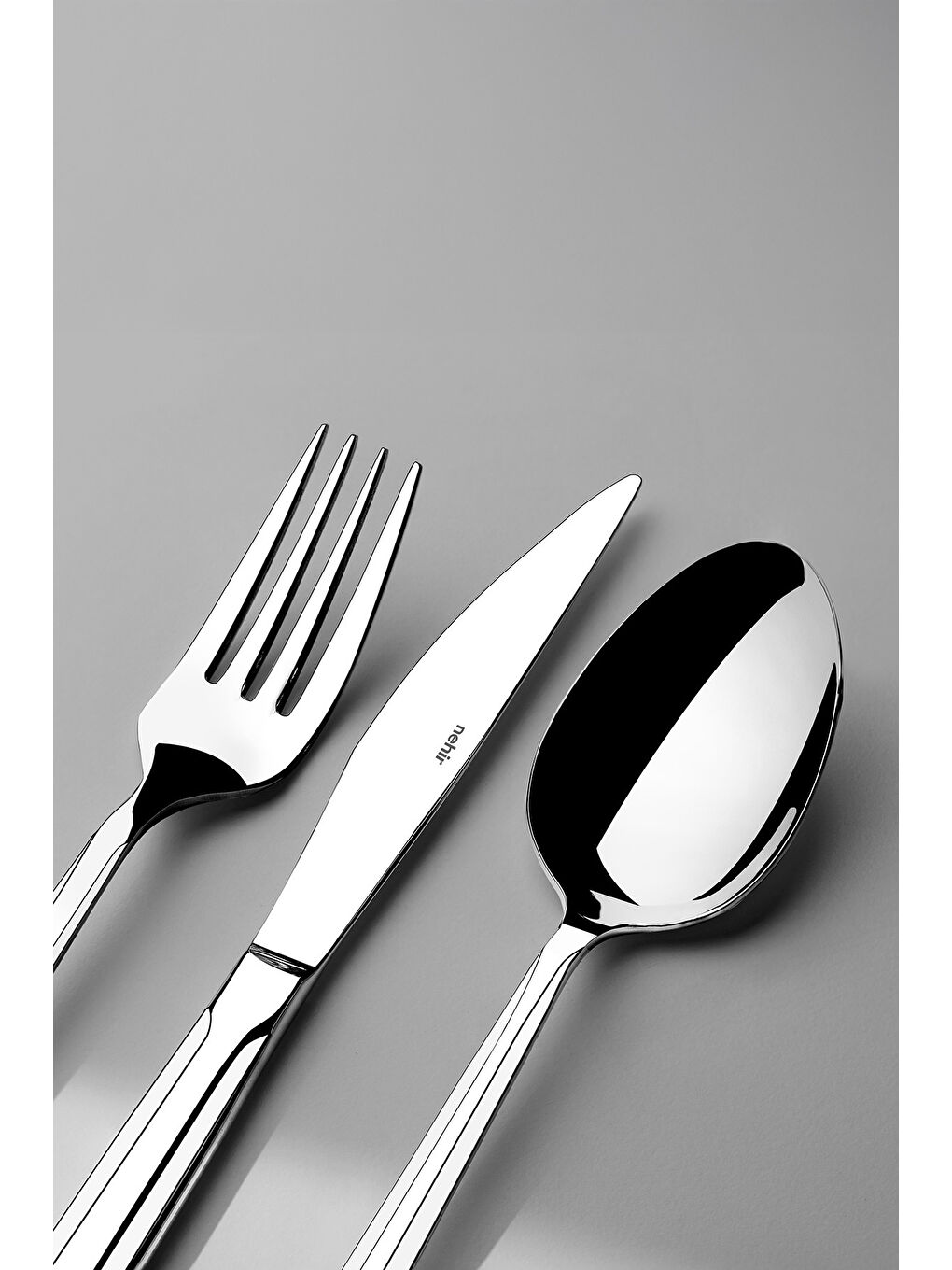 Gri Milano Sade 12 Kişilik 84 Parça Kutulu Çatal Kaşık Bıçak Takımı-1