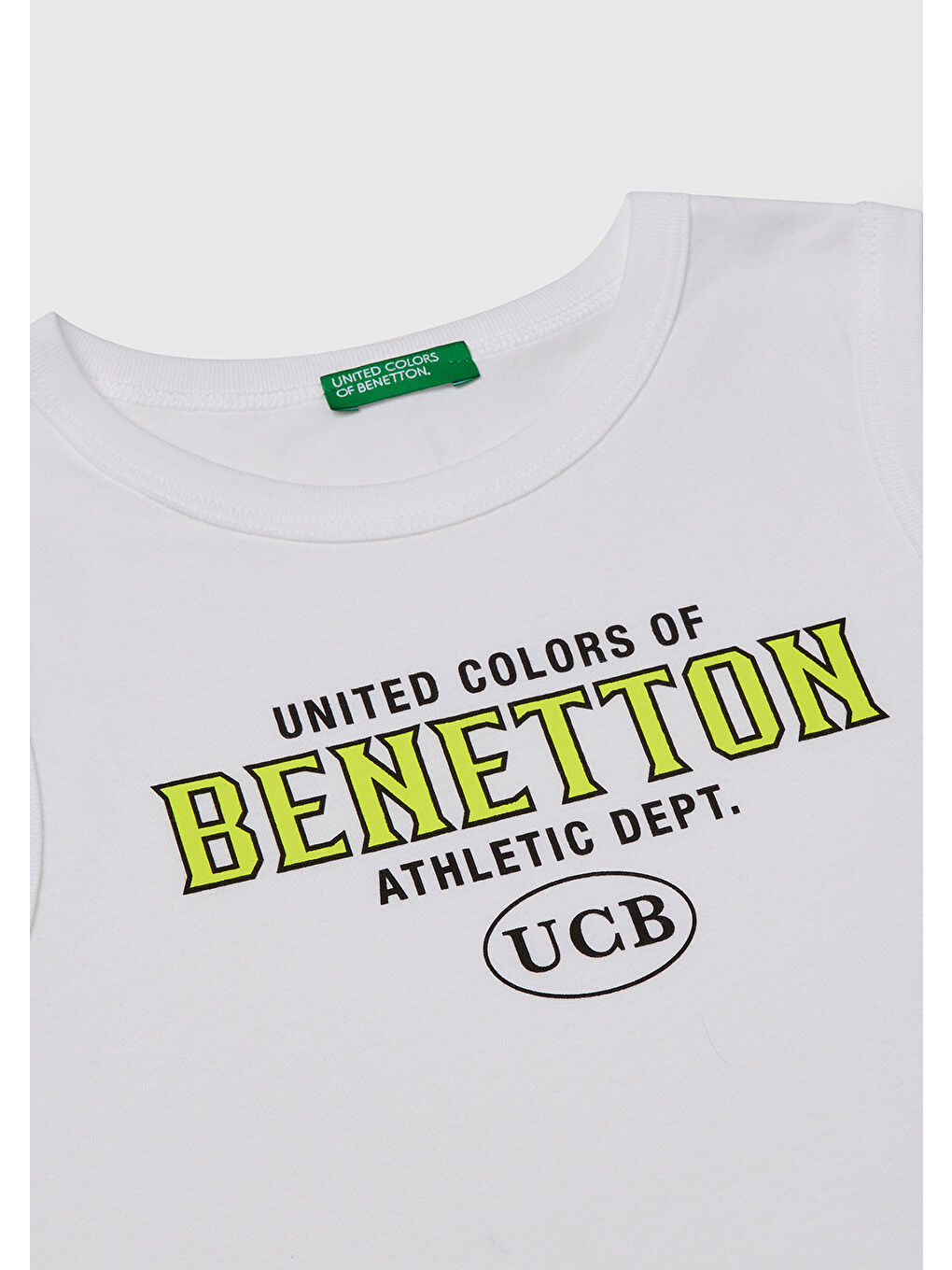 Erkek Çocuk Beyaz Benetton Logo Baskılı Atlet-2