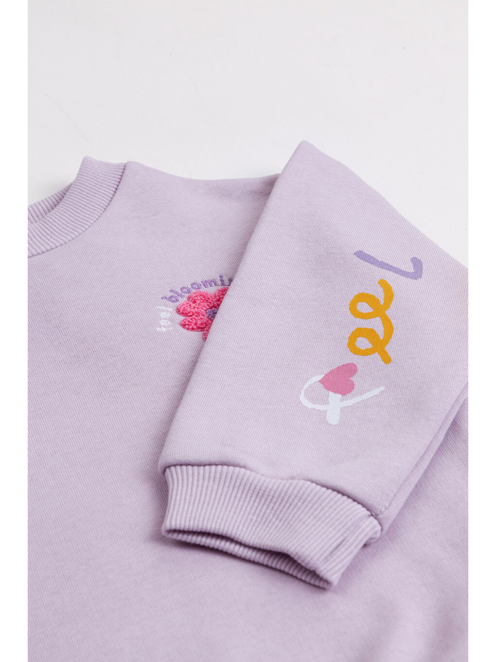 MİSSTUFFY Lila Kız Çocuk 2'li Paket Basic Sweatshirt - 3