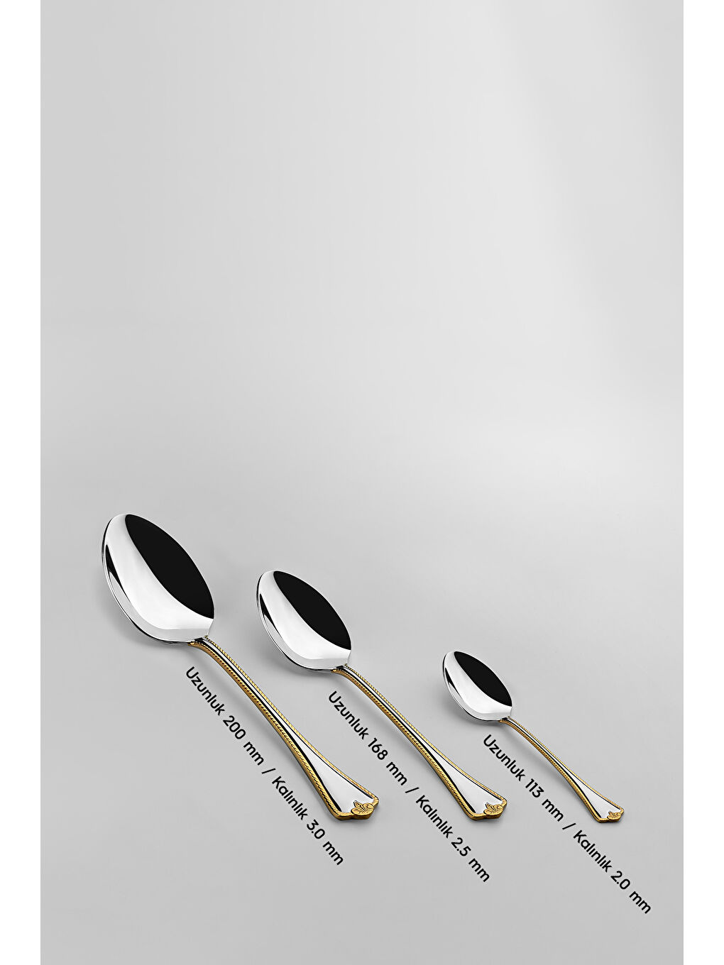 Sarı Fulya Altın Sade 12 Kişilik 84 Parça Deri Kutulu Çatal Kaşık Bıçak Takımı-5