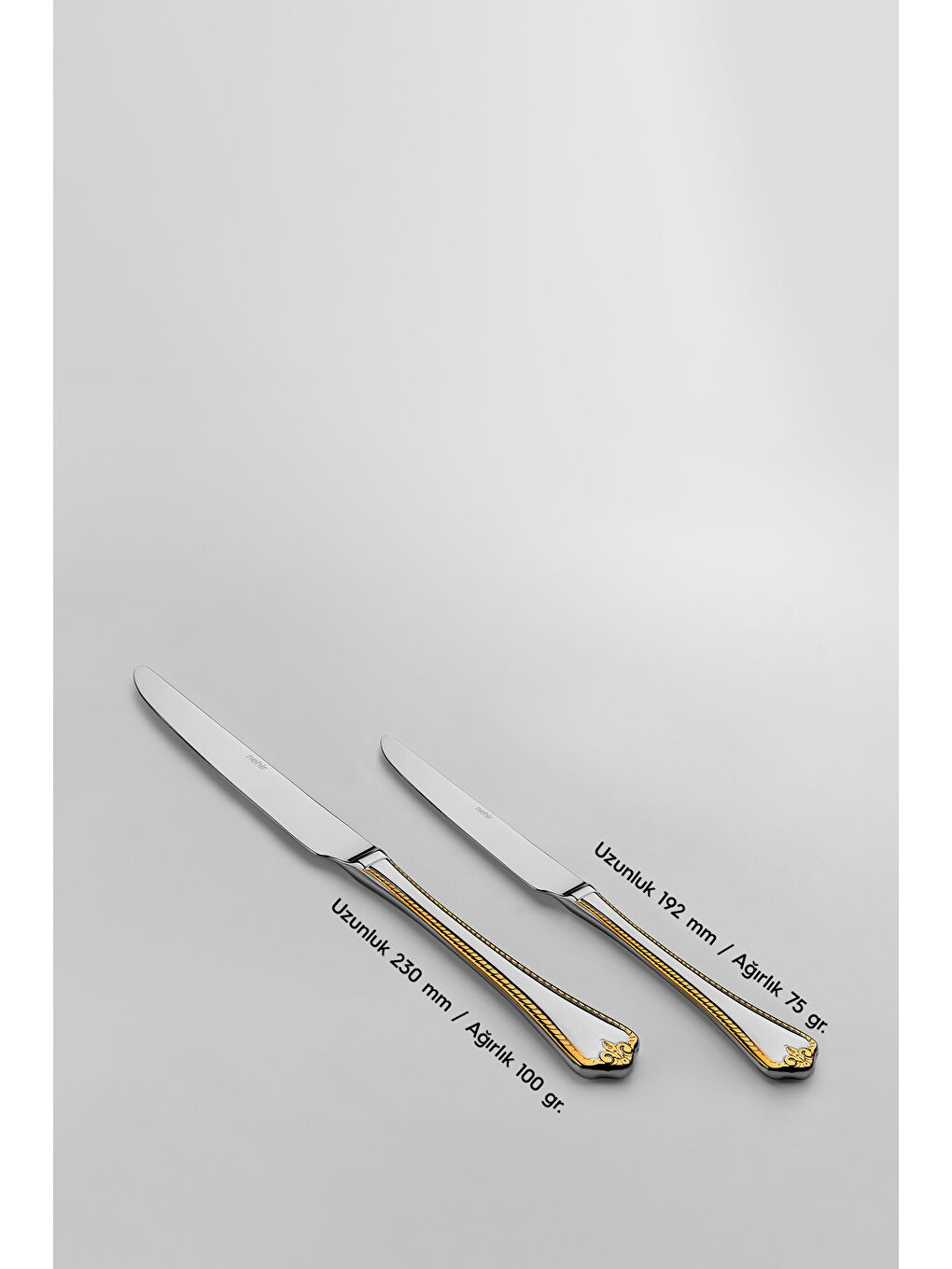 Sarı Fulya Altın Sade 12 Kişilik 84 Parça Deri Kutulu Çatal Kaşık Bıçak Takımı-6