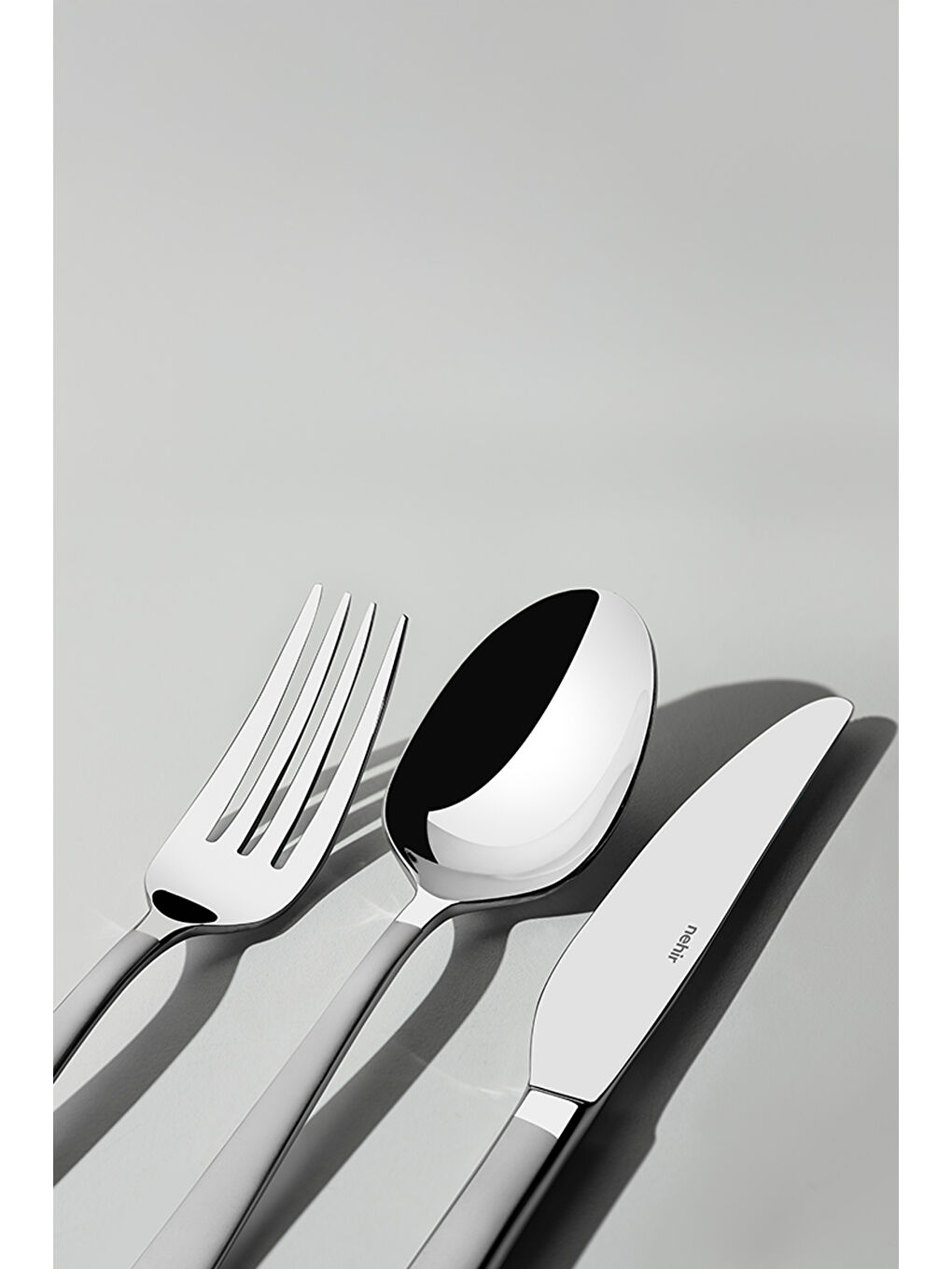 Gri Deniz Saten 12 Kişilik 84 Parça Deri Kutulu Çatal Kaşık Bıçak Takımı-1