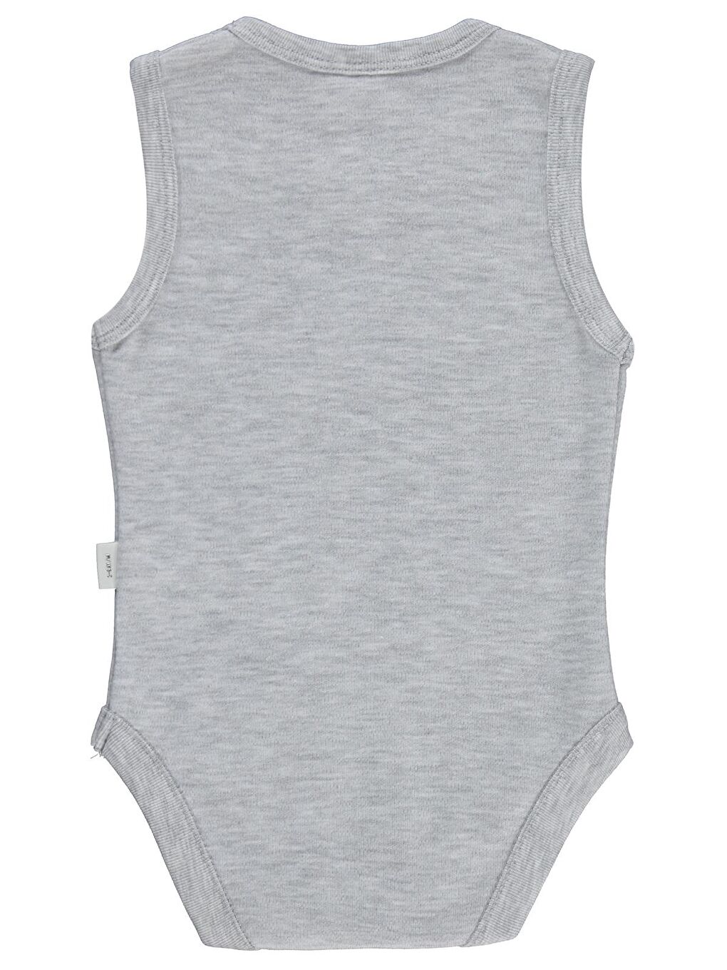 Baby Batman Baskılı 3-18 Ay Çıtçıtlı Badi - Gri-1