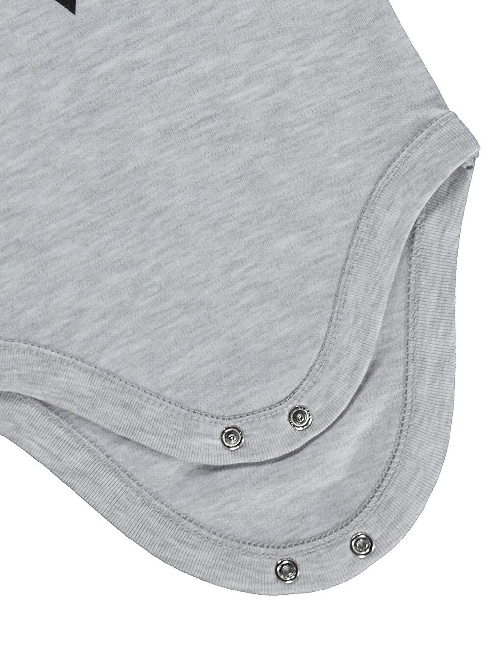 Baby Batman Baskılı 3-18 Ay Çıtçıtlı Badi - Gri-2