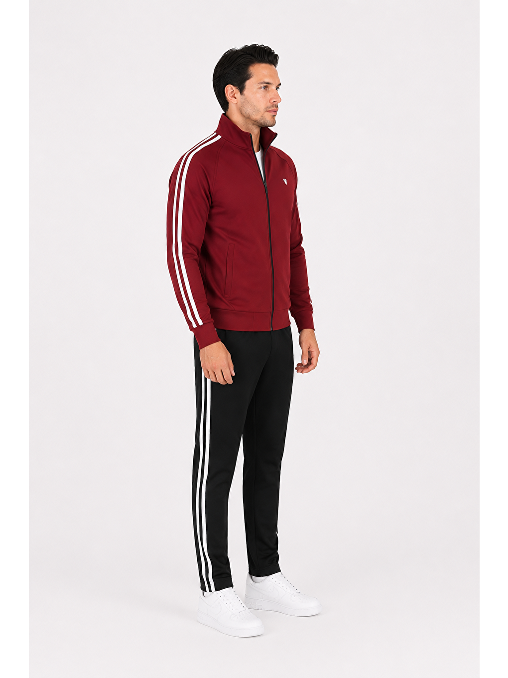 Bordo Erkek Pamuklu Eşofman Takımı Kızıl 201550-3
