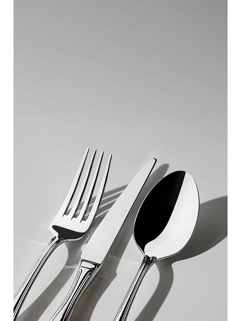 Gri Lalezar Sade 12 Kişilik 84 Parça Deri Kutulu Çatal Kaşık Bıçak Takımı-1