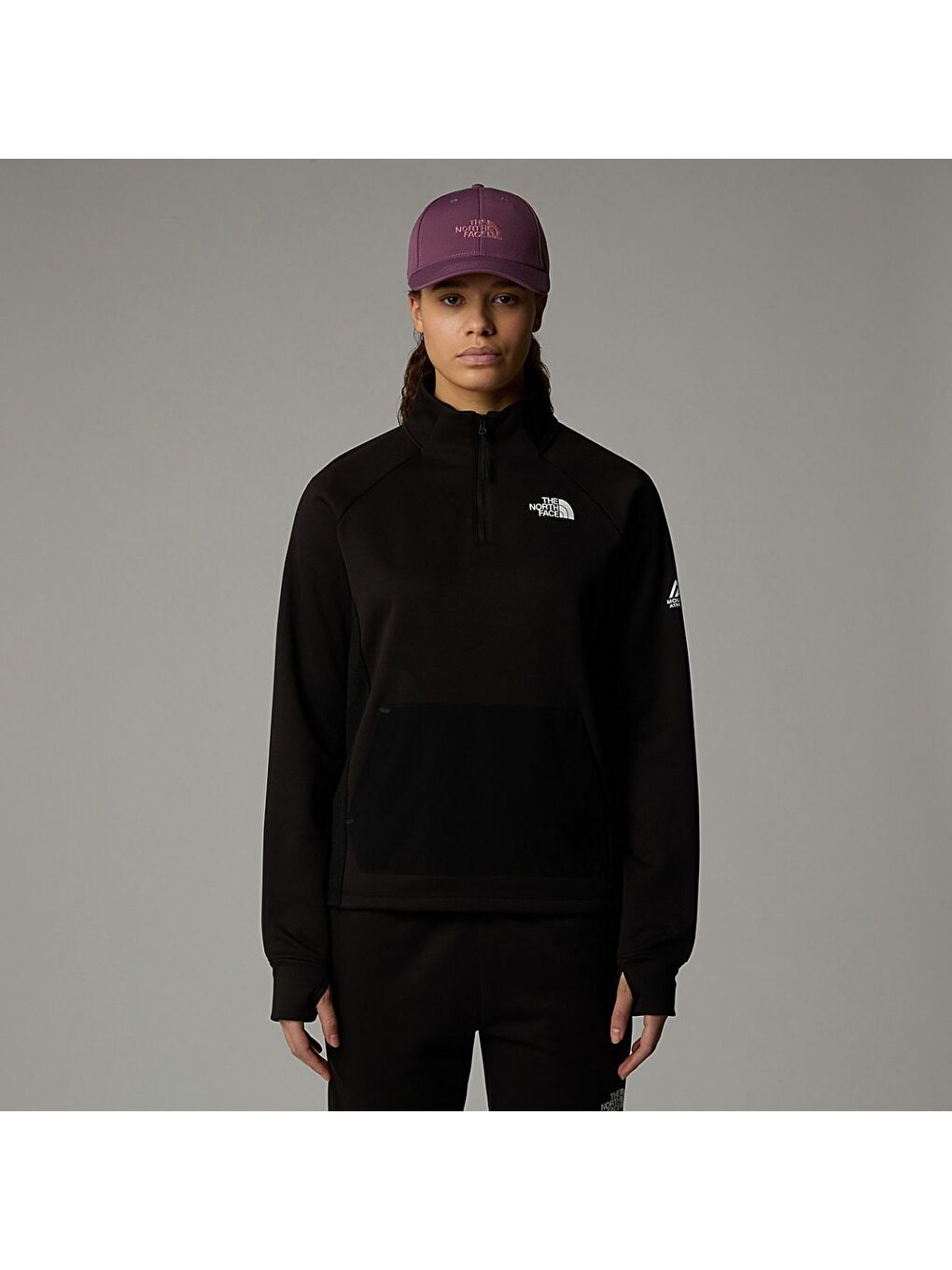 The North Face Mountain Athletics Fleece 1  Kadın Siyah Kapüşonlu Sweatshirt