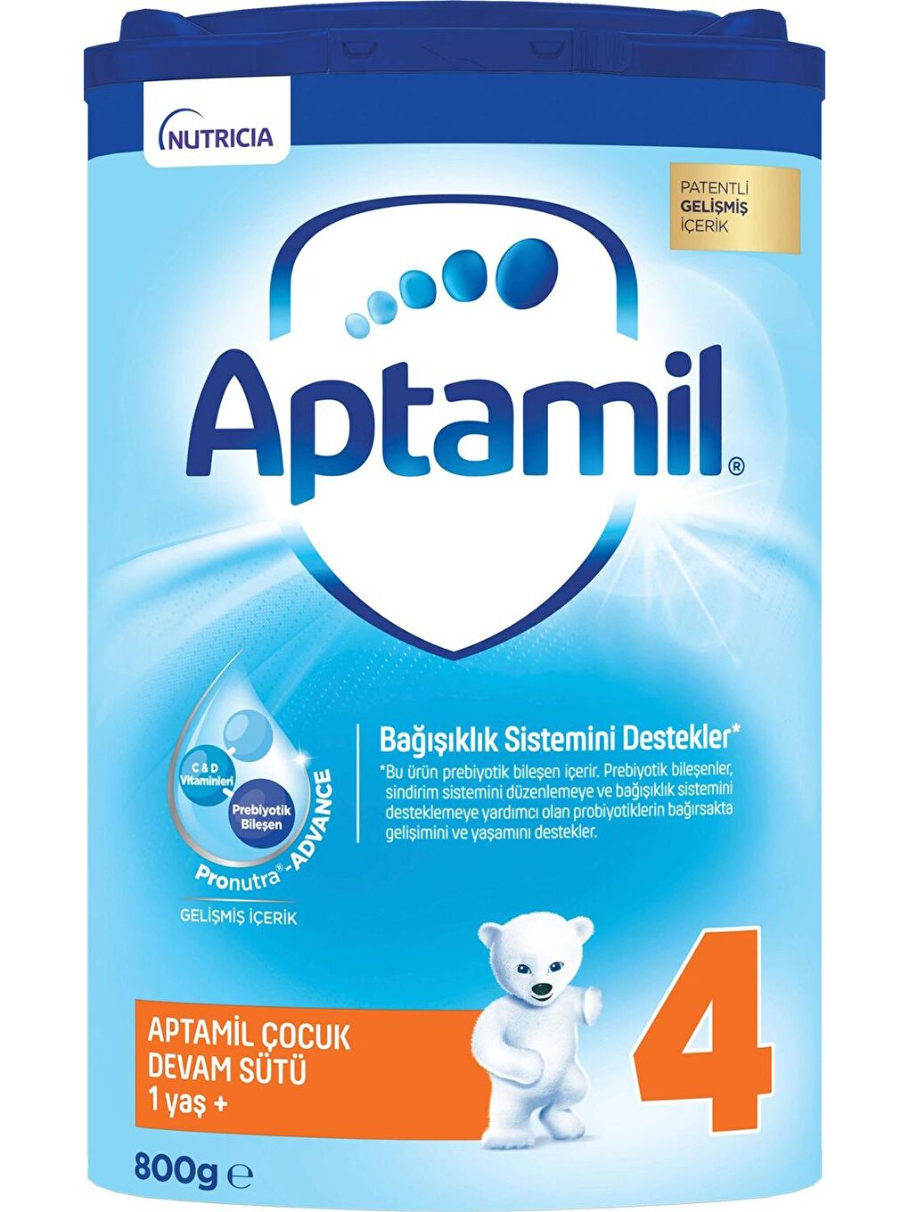 Aptamil Renksiz 4 Çocuk Devam Sütü 800 g 1 Yaş+ Akıllı Kutu