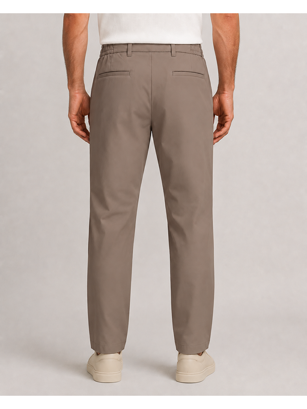 Bej Erkek Beli Lastikli Comfort Fit Pantolon Vizon 0170ddngr-3