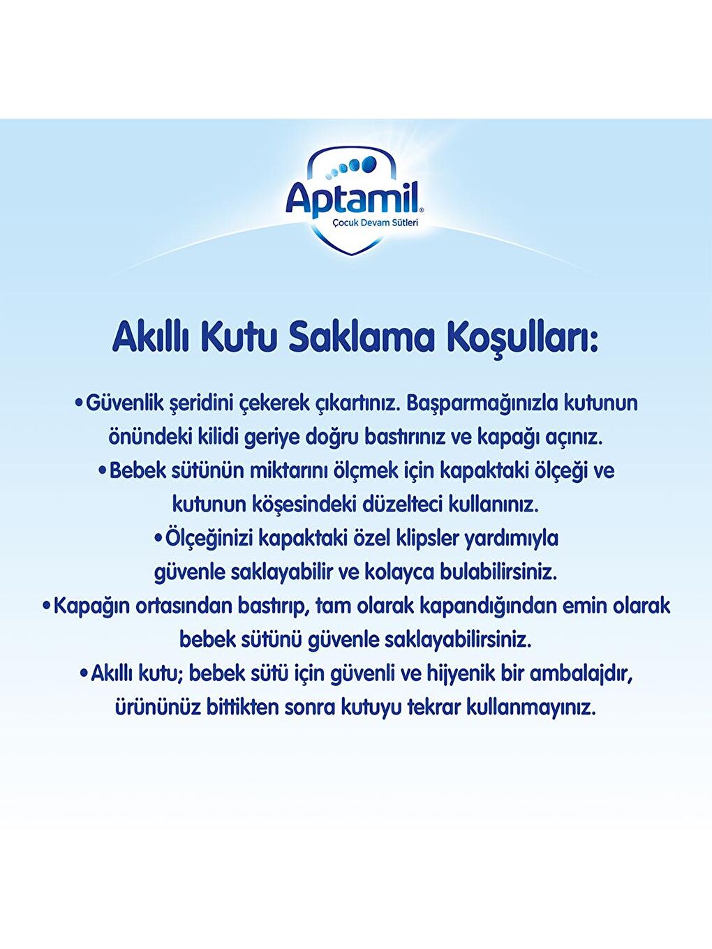 Aptamil Renksiz 4 Çocuk Devam Sütü 800 g 1 Yaş+ Akıllı Kutu - 3