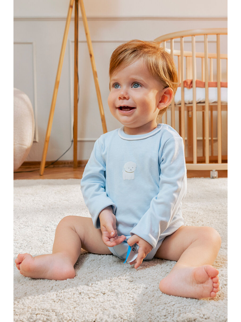 Mavi Erkek Bebek 2'li Body Set