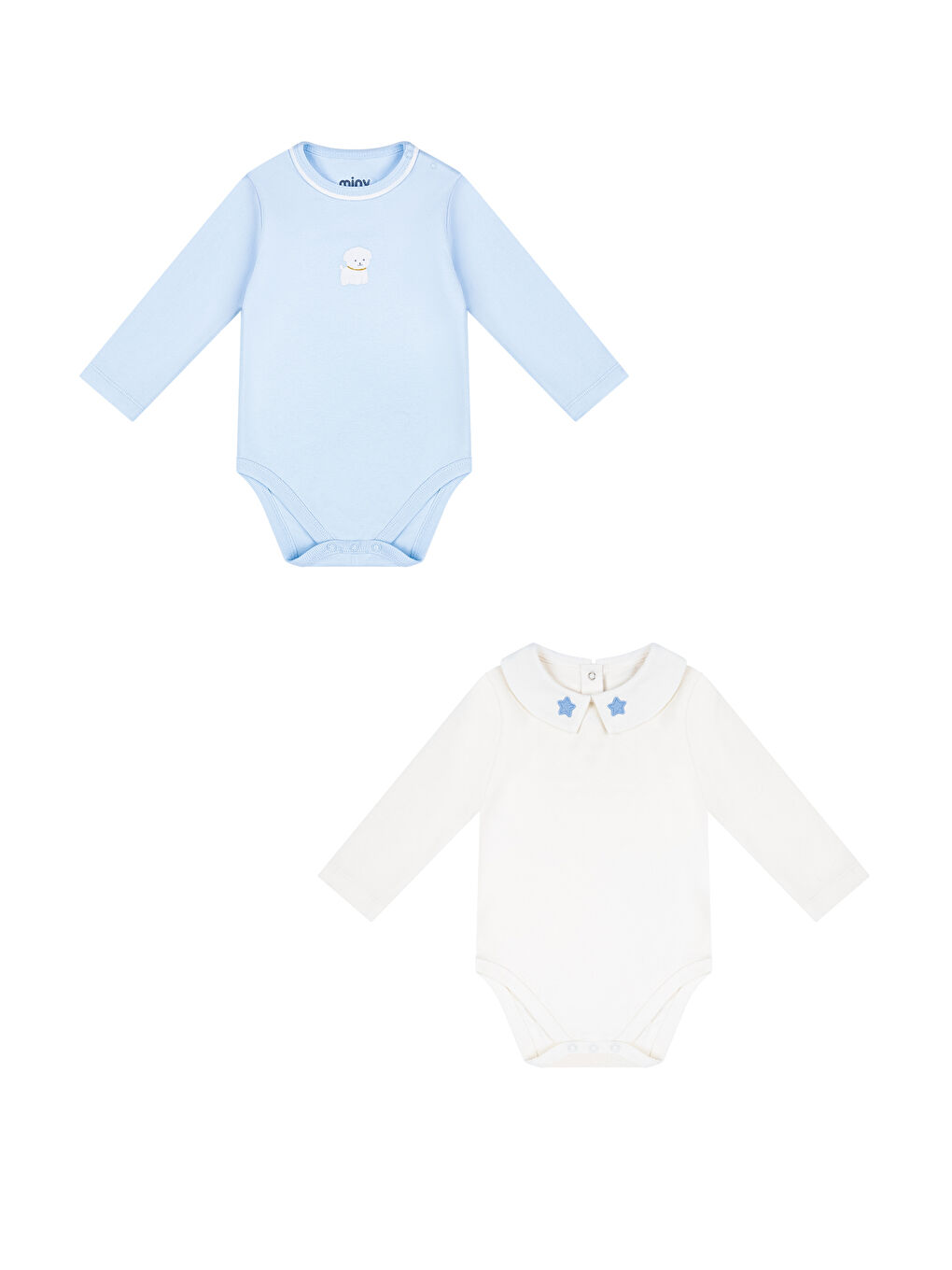 Mavi Erkek Bebek 2'li Body Set-2