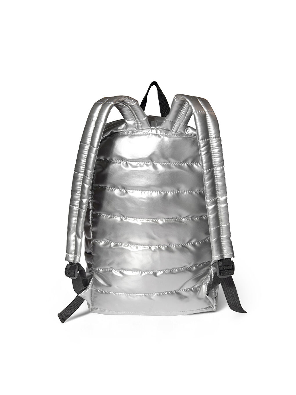 Moods Up Calm Kapitone Su Geçirmez Kumaşlı Okul ve Laptop Sırt Çantası Gümüş Renk-1