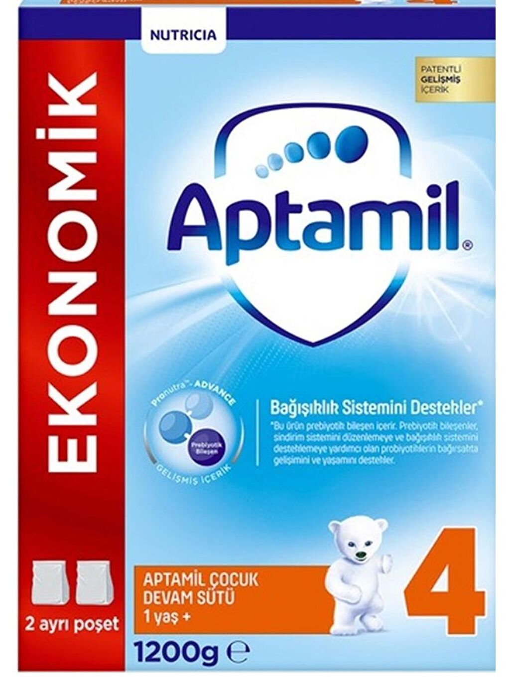 Aptamil Renksiz 4 Çocuk Devam Sütü 1200 g 1 Yaş+