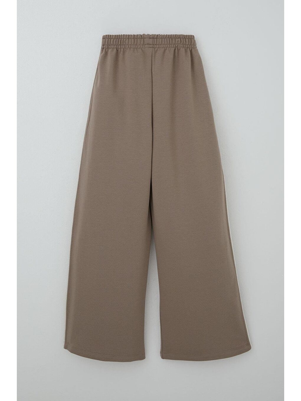 Bej Kız Çocuk Eşofman Altı Yanları Çift Biyeli Cepli Paçası Yırtmaçlı Vizon (9-14 Yaş)-1