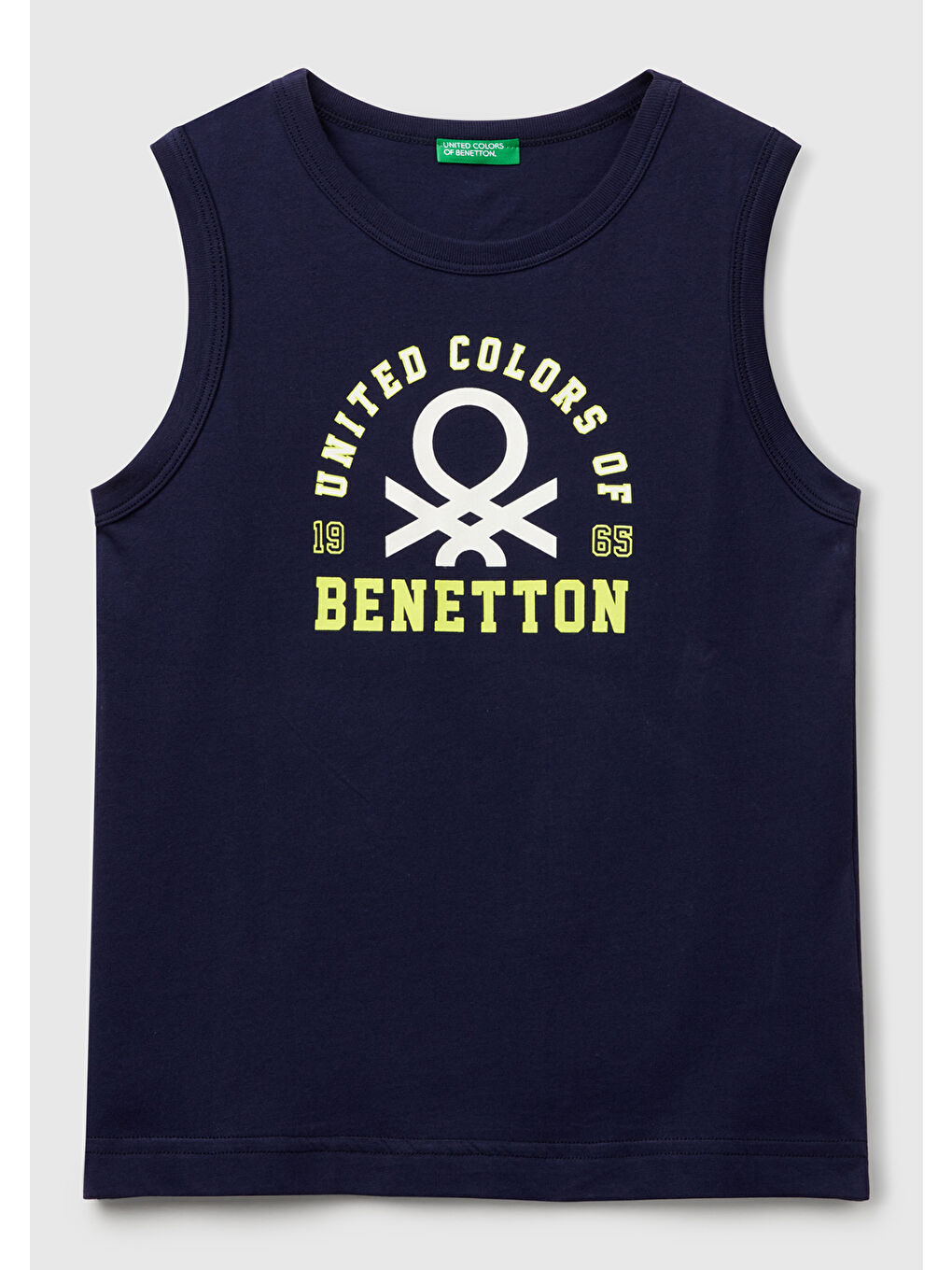 Erkek Çocuk Lacivert Benetton Logo Baskılı Atlet