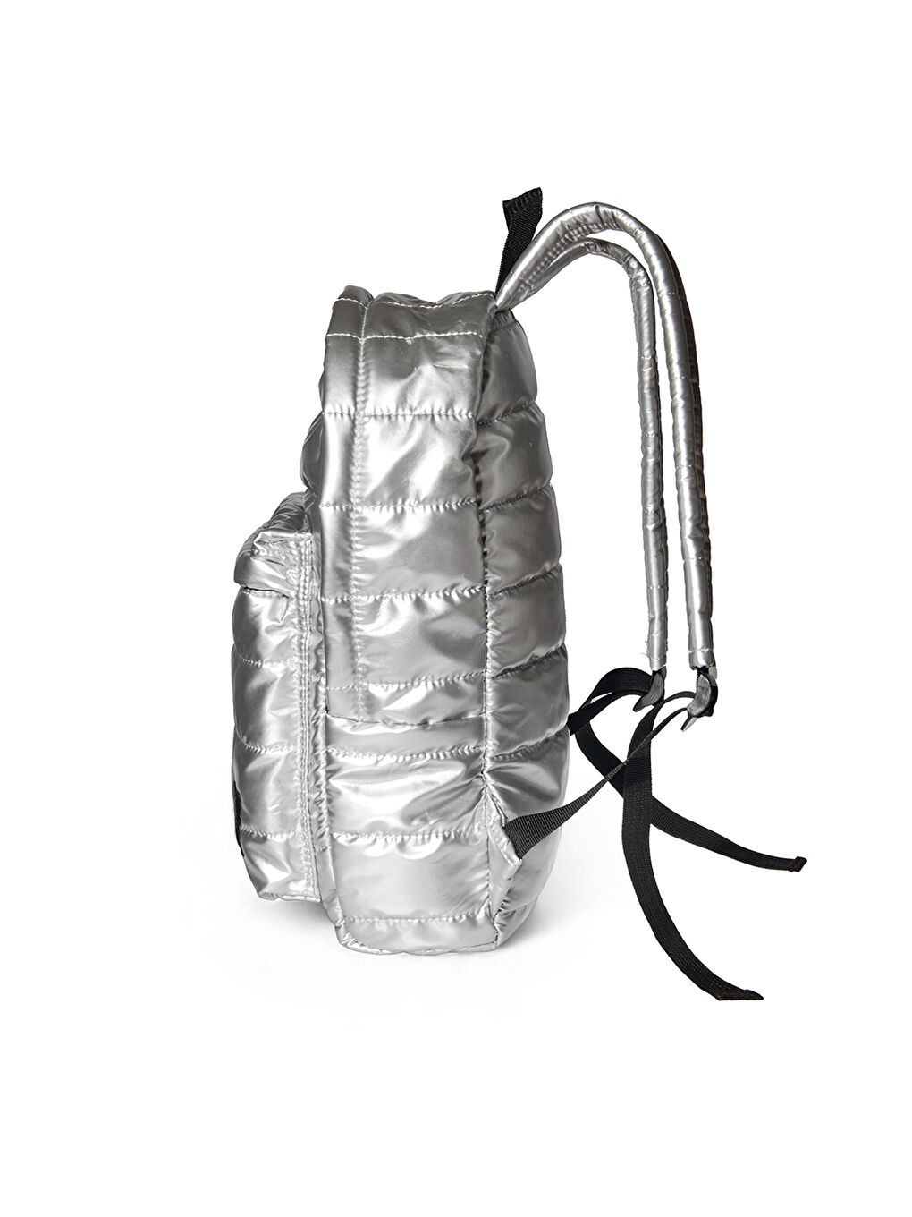 Moods Up Calm Kapitone Su Geçirmez Kumaşlı Okul ve Laptop Sırt Çantası Gümüş Renk-2