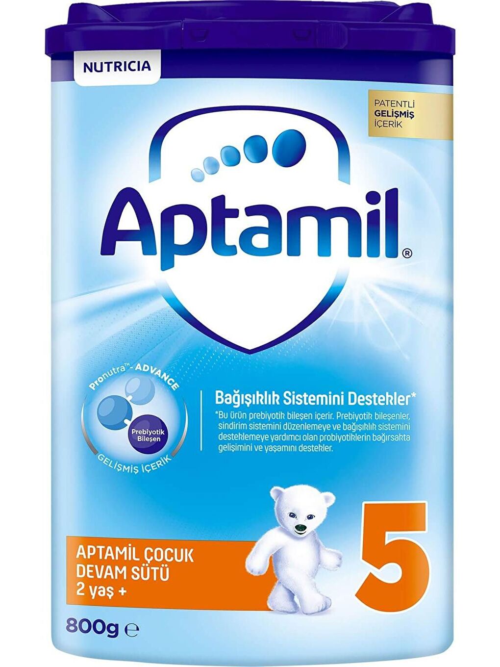 Aptamil Renksiz 5 Çocuk Devam Sütü 800 g 2 Yaş+ Akıllı Kutu