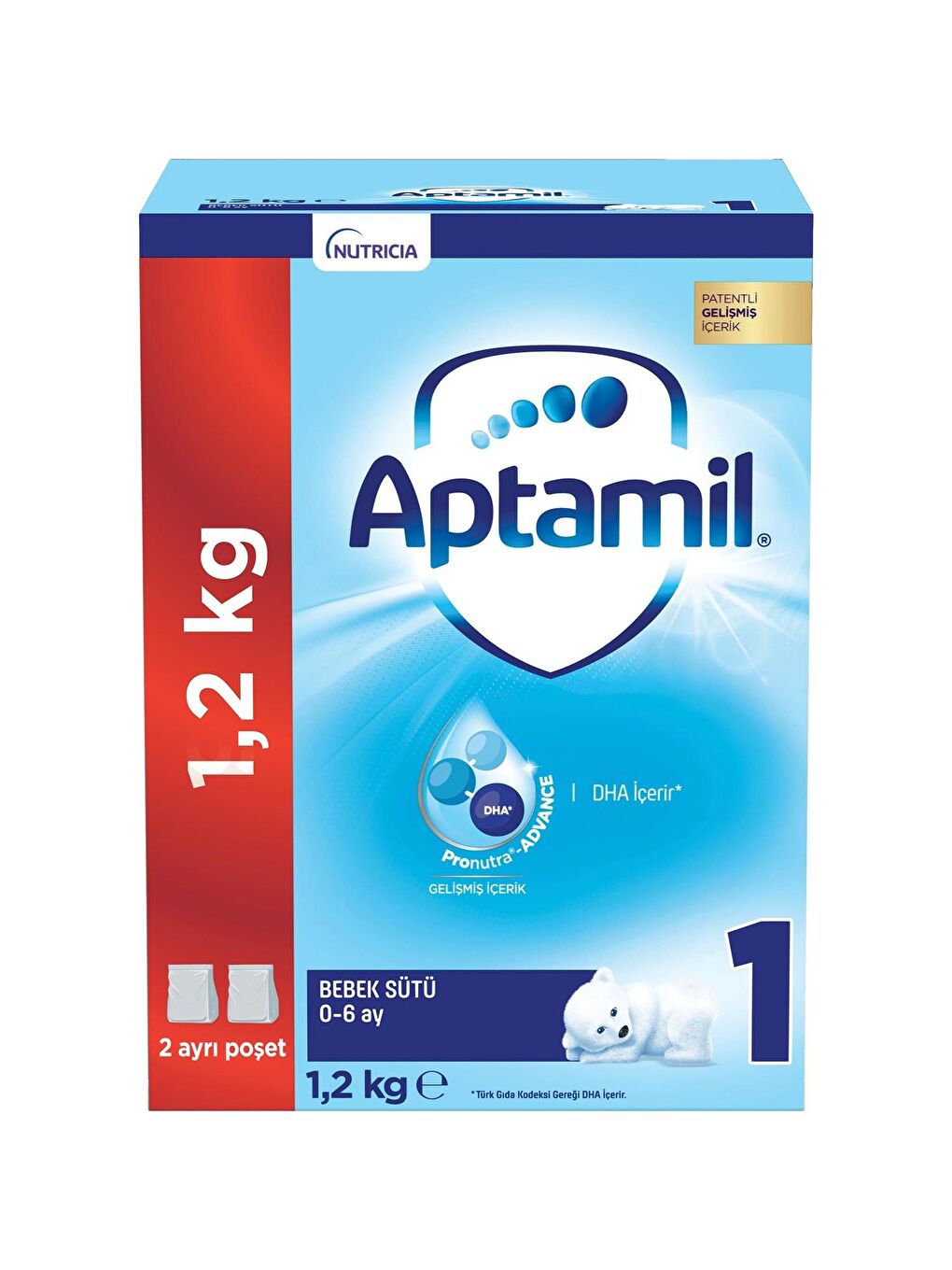 Aptamil Renksiz 1 Bebek Sütü 1200 g 0-6 Ay