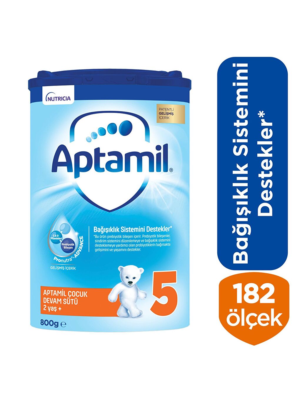 Aptamil Renksiz 5 Çocuk Devam Sütü 800 g 2 Yaş+ Akıllı Kutu - 1