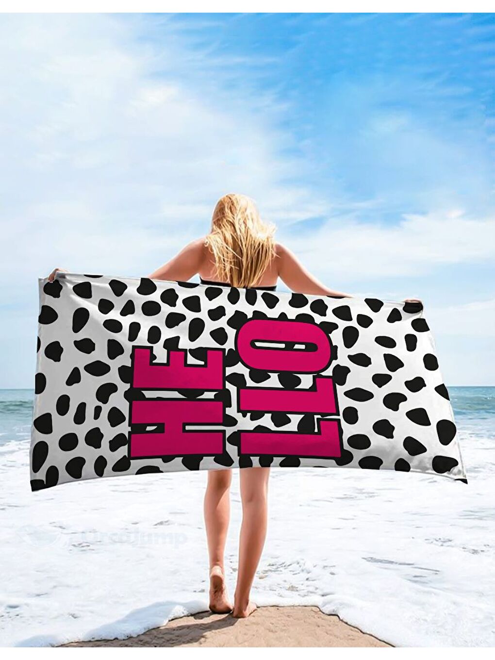 Karışık Modern Tasarımlı Baskılı  Plaj Havlusu   Yumuşak  Emici ve Dayanıklı   75x150 cm