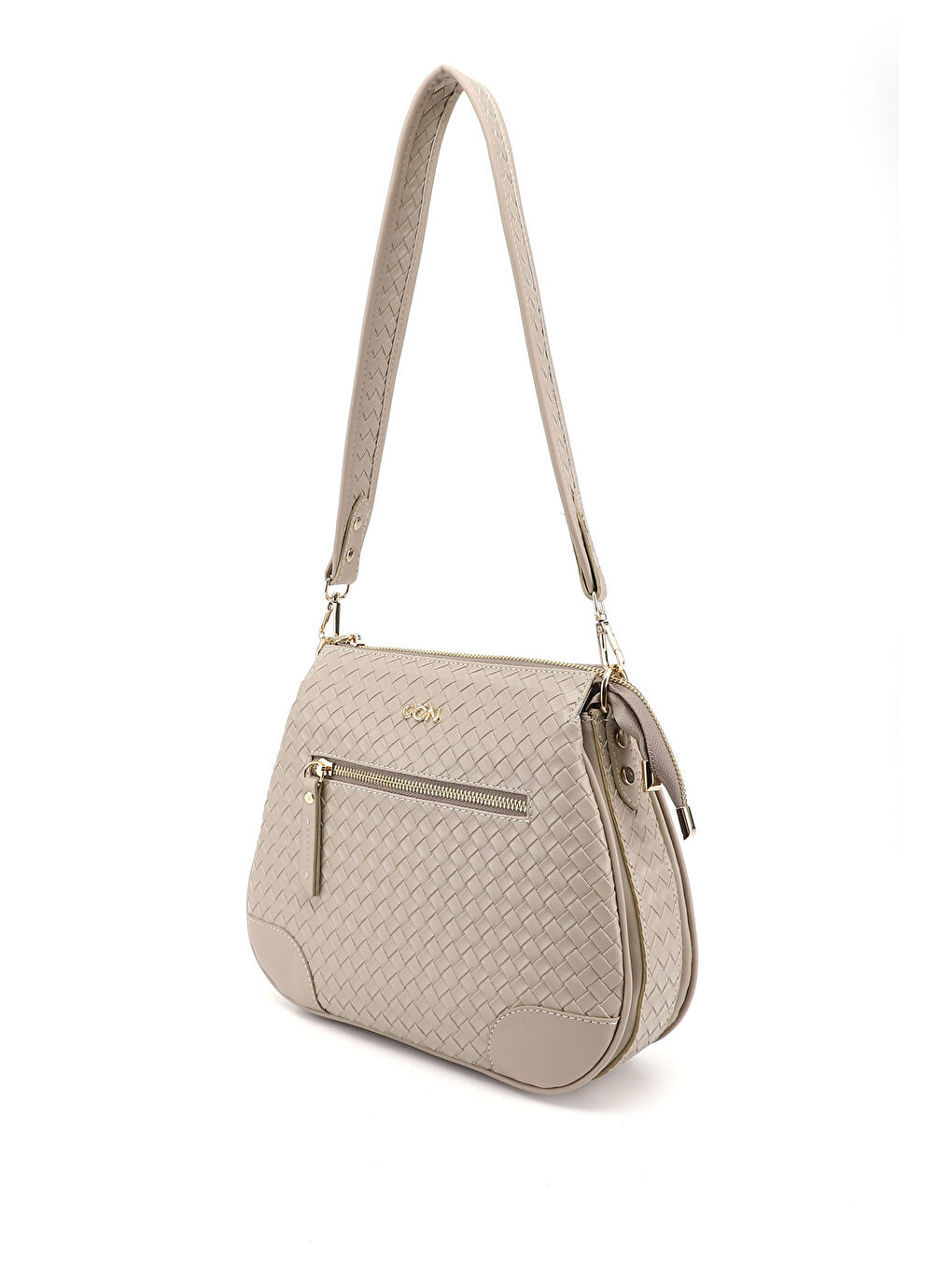 Bej Kadın KOYU BEJ Uzun Askılı Omuz Çantası-2