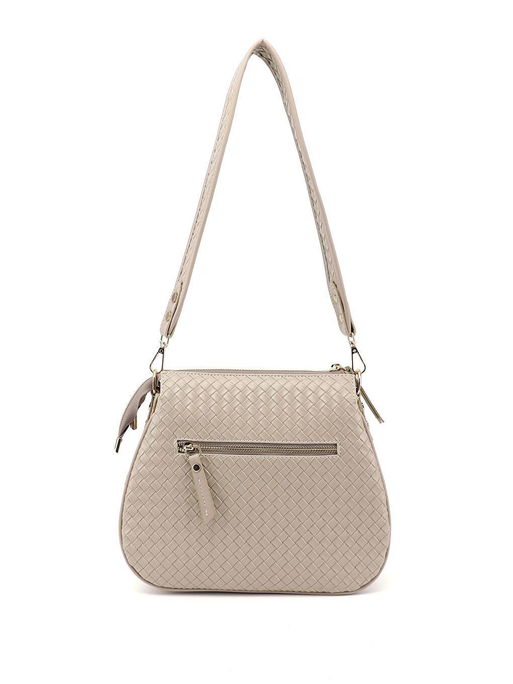 Bej Kadın KOYU BEJ Uzun Askılı Omuz Çantası-3