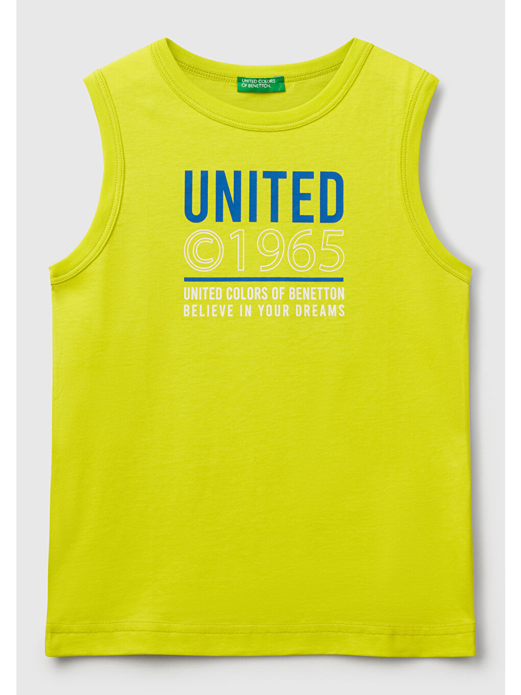 Erkek Çocuk Sarı Benetton Logo Baskılı Atlet