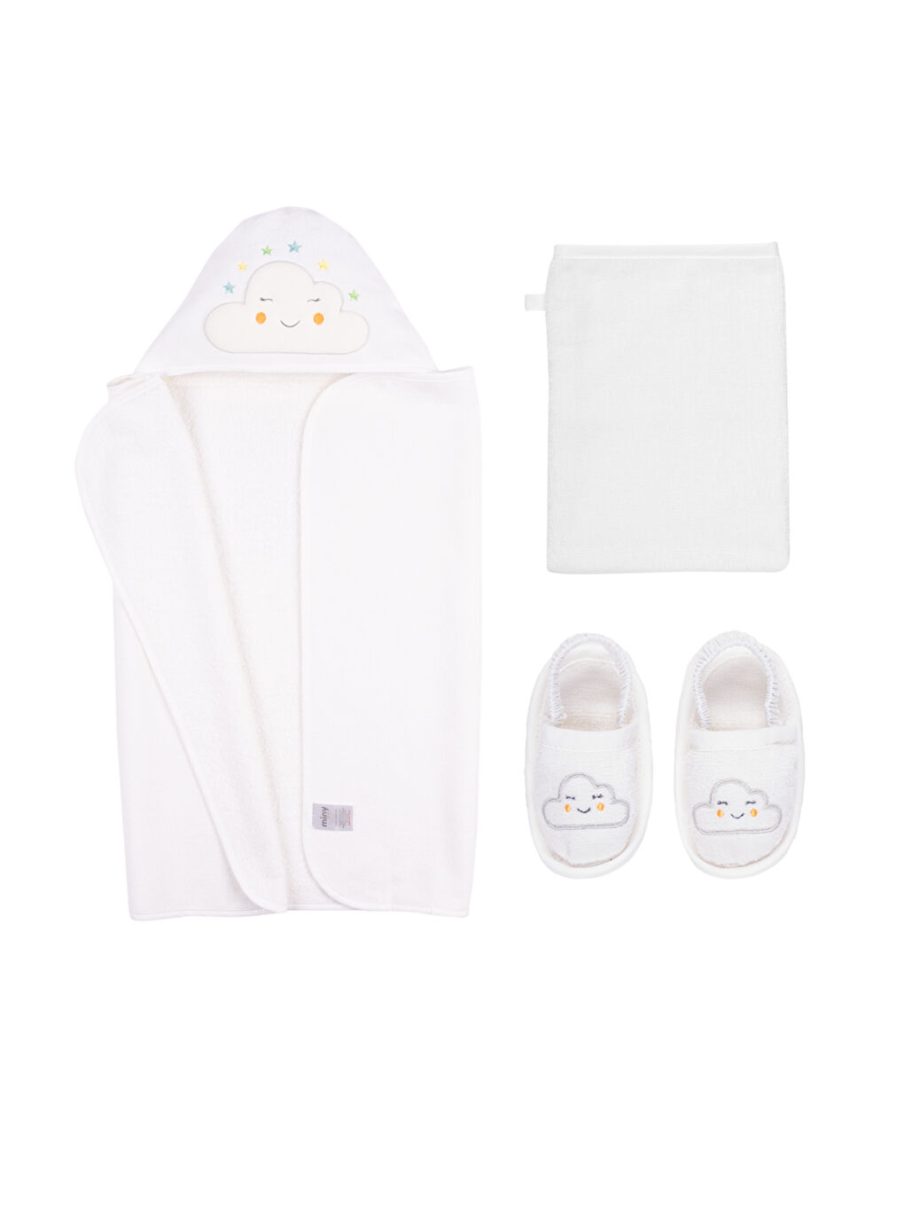 Beyaz Bebek Havlu 3'lü Set-1