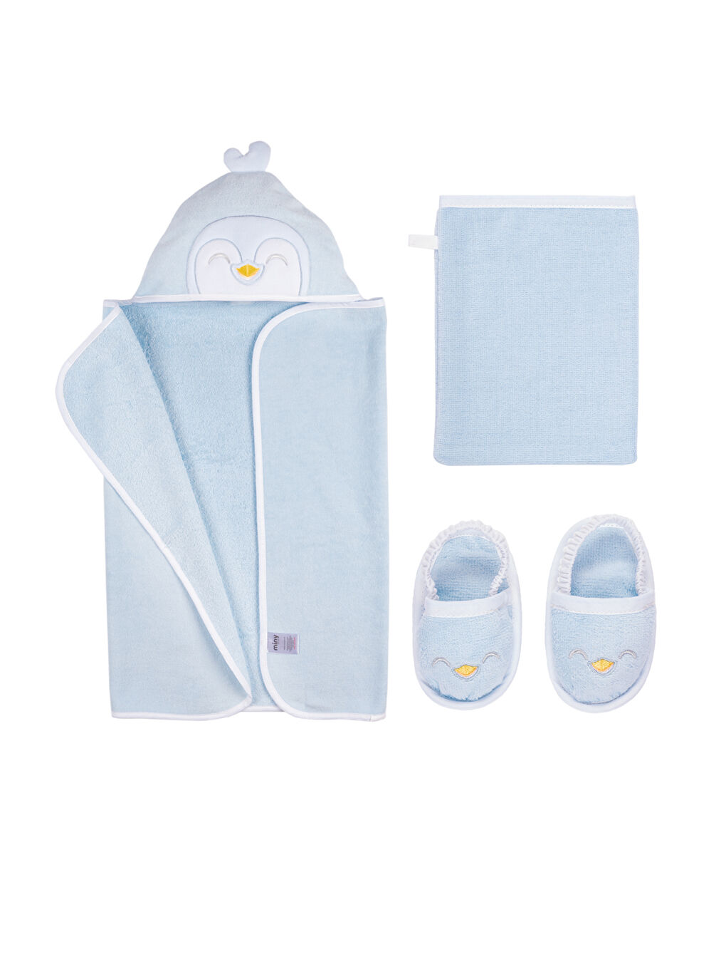 Mavi Erkek Bebek Havlu 3'lü Set-1