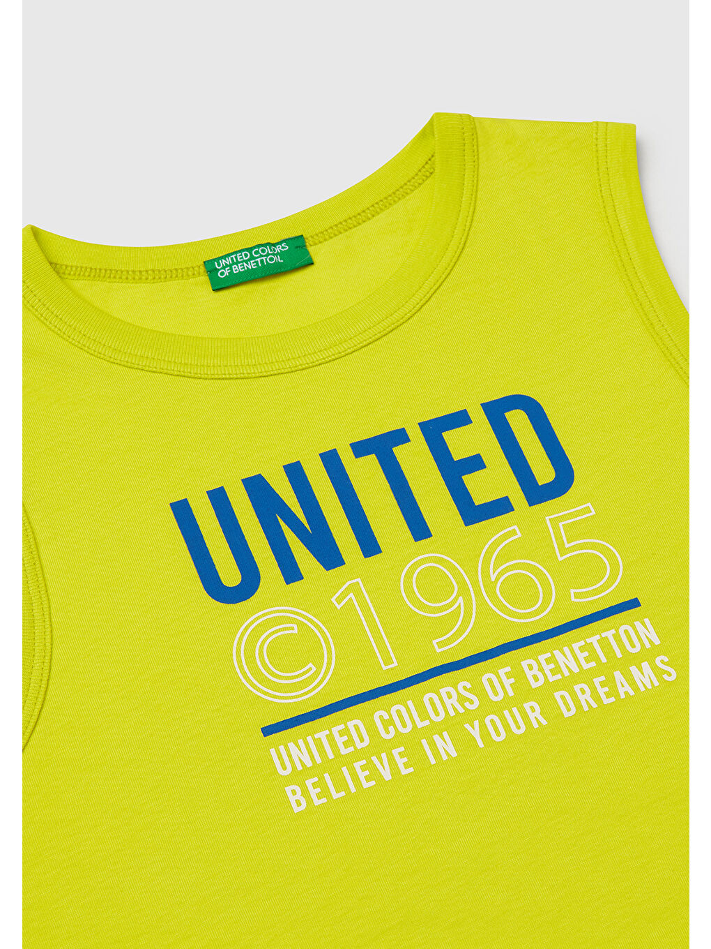 Erkek Çocuk Sarı Benetton Logo Baskılı Atlet-2