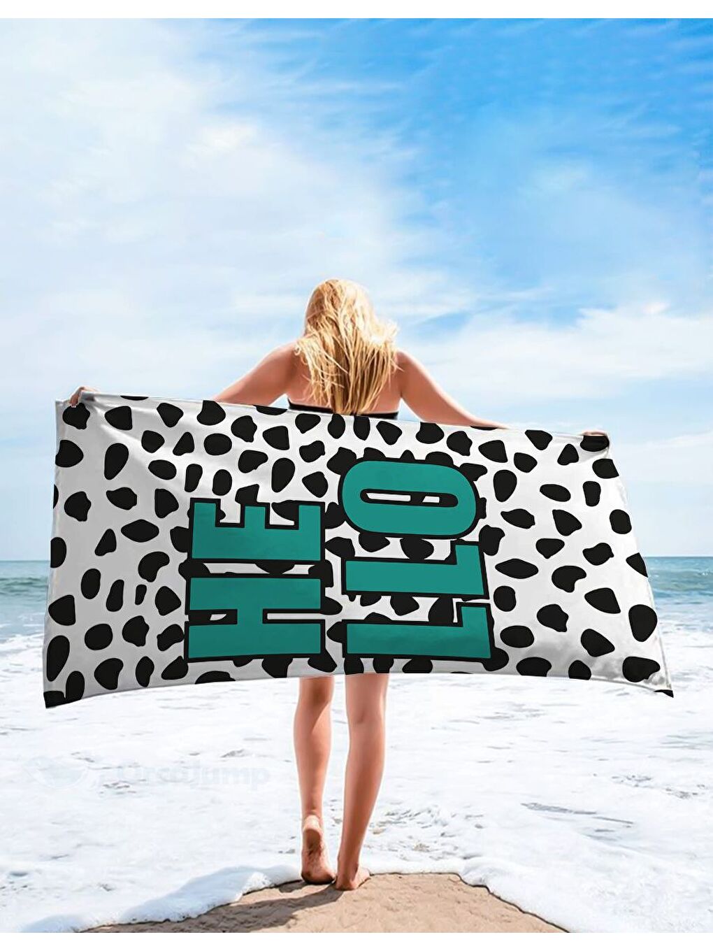 Karışık Modern Tasarımlı Baskılı  Plaj Havlusu   Yumuşak  Emici ve Dayanıklı   75x150 cm