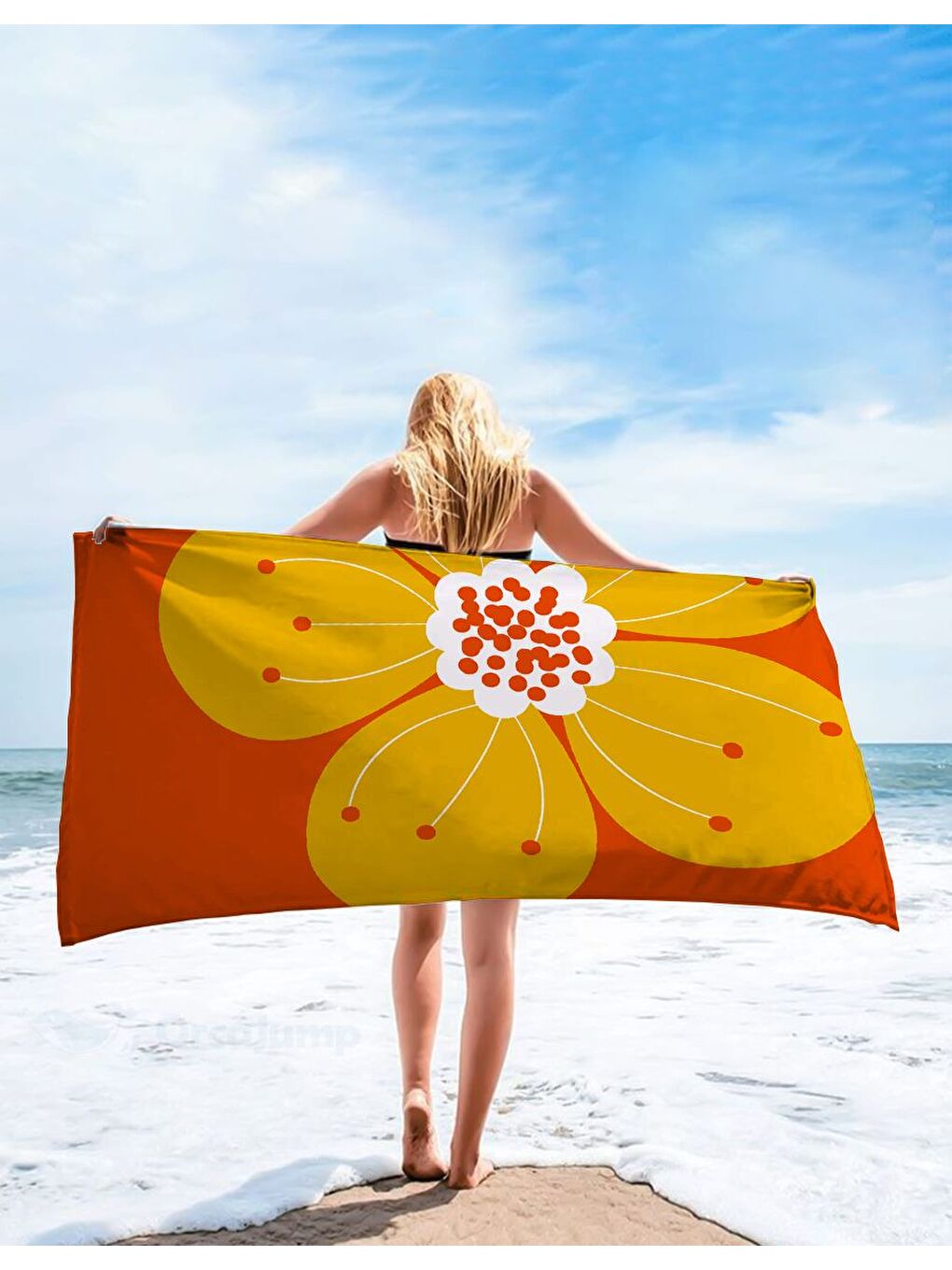 Karışık Modern Tasarımlı Baskılı  Plaj Havlusu   Yumuşak  Emici ve Dayanıklı   75x150 cm