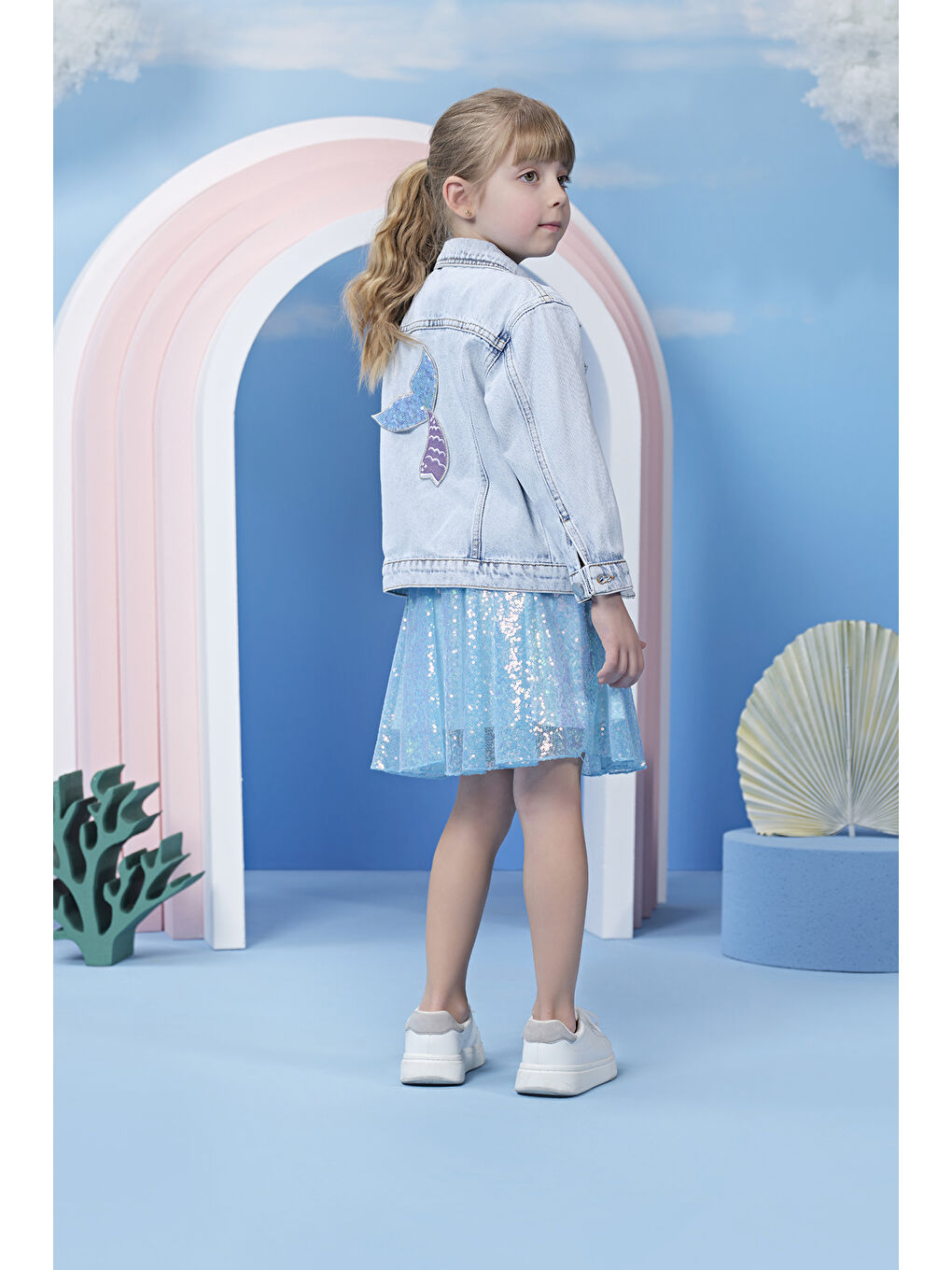 Mavi Kız Çocuk Denim Ceket-1
